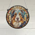 Australian Shepherd Stained Glass Effect Suncatcher